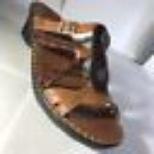 Women's SZ 10M La Plume Genuine Leather Slide Mule
